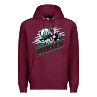 Burgundy timber wolves Premium Hoodie - artisFamous