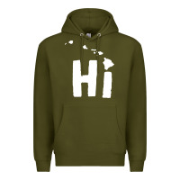 Army Green hi hawaii Premium Hoodie - artisFamous