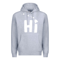 Heather Grey hi hawaii Premium Hoodie - artisFamous