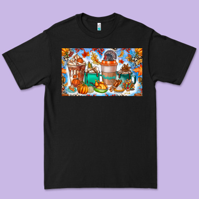 Thanksgiving Coffee Drink Kids Cup Premium Tee Designed By Cowhidedigitalart