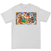 Dove Grey Thanksgiving Coffee Drink Kids Cup Premium Tee - CowhideDigitalArt