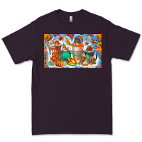 Plum Thanksgiving Coffee Drink Kids Cup Premium Tee - CowhideDigitalArt