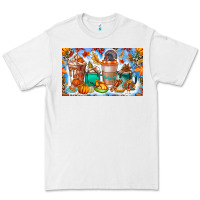 White Thanksgiving Coffee Drink Kids Cup Premium Tee - CowhideDigitalArt