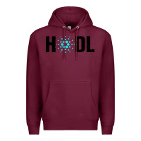 Burgundy hodl cardano Premium Hoodie - artisFamous