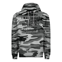 Slate Camo i am a redhead i was taught to think Premium Hoodie - artisFamous