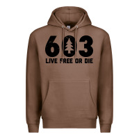 Chestnut live free or die 603 tree Premium Hoodie - artisFamous