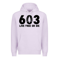 Lilac live free or die 603 tree Premium Hoodie - artisFamous