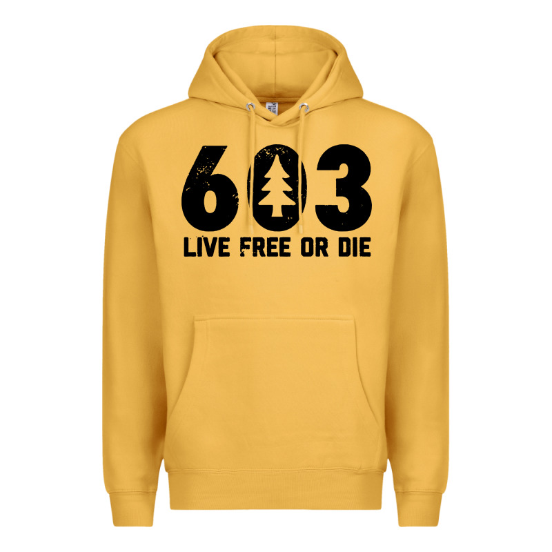 Live Free Or Die 603 Tree Premium Hoodie by artisFamous | Teevron