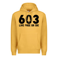 Mustard live free or die 603 tree Premium Hoodie - artisFamous
