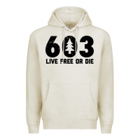 Oatmeal Heather live free or die 603 tree Premium Hoodie - artisFamous