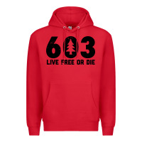 Red live free or die 603 tree Premium Hoodie - artisFamous
