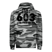 Slate Camo live free or die 603 tree Premium Hoodie - artisFamous