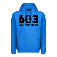 True Royal live free or die 603 tree Premium Hoodie - artisFamous