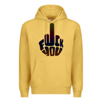 Antique Gold fuck you middle finger Premium Hoodie - artisFamous