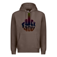 Coffee fuck you middle finger Premium Hoodie - artisFamous