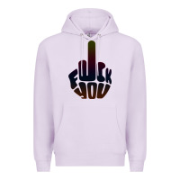 Lilac fuck you middle finger Premium Hoodie - artisFamous