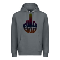 Rock fuck you middle finger Premium Hoodie - artisFamous