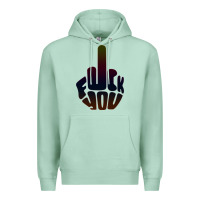 Seafoam fuck you middle finger Premium Hoodie - artisFamous