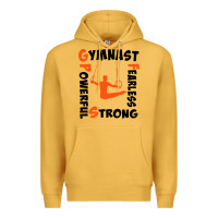 Mustard awesome gymnastics boy gymnast power strong Premium Hoodie - artisFamous