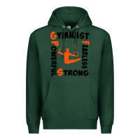 Sports Green awesome gymnastics boy gymnast power strong Premium Hoodie - artisFamous