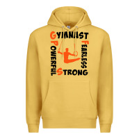 Antique Gold awesome gymnastics boy gymnast power strong Premium Hoodie - artisFamous