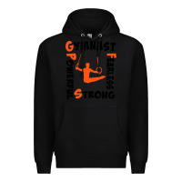 Black awesome gymnastics boy gymnast power strong Premium Hoodie - artisFamous