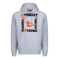 Heather Grey awesome gymnastics boy gymnast power strong Premium Hoodie - artisFamous