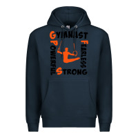 Navy awesome gymnastics boy gymnast power strong Premium Hoodie - artisFamous