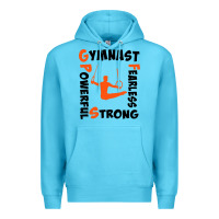 Ocean Blue awesome gymnastics boy gymnast power strong Premium Hoodie - artisFamous