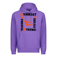 Purple awesome gymnastics boy gymnast power strong Premium Hoodie - artisFamous