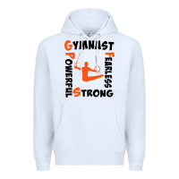 White awesome gymnastics boy gymnast power strong Premium Hoodie - artisFamous