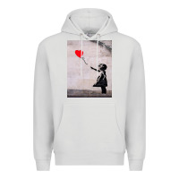 Dove Grey banksy, hope Premium Hoodie - artisFamous