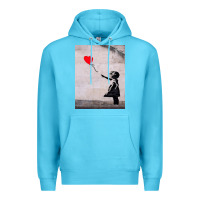 Ocean Blue banksy, hope Premium Hoodie - artisFamous