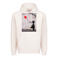 Pale Pink banksy, hope Premium Hoodie - artisFamous