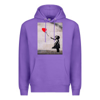 Purple banksy, hope Premium Hoodie - artisFamous