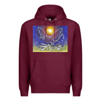 Burgundy pablo picasso signed & hand Premium Hoodie - artisFamous