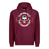 Burgundy loner rebel Premium Hoodie - artisFamous