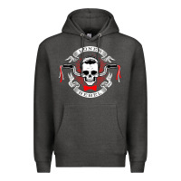 Charcoal Heather loner rebel Premium Hoodie - artisFamous