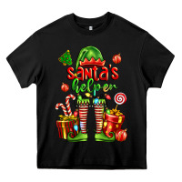 Black santa s helper Heavy Core Tee - FaDigitalArtStudio