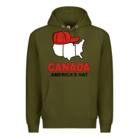 Army Green canada america's hat Premium Hoodie - artisFamous