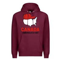 Burgundy canada america's hat Premium Hoodie - artisFamous