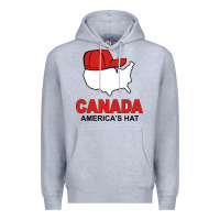 Heather Grey canada america's hat Premium Hoodie - artisFamous