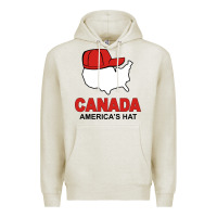 Oatmeal Heather canada america's hat Premium Hoodie - artisFamous