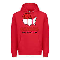 Red canada america's hat Premium Hoodie - artisFamous