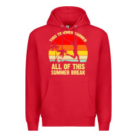 Red vintage this teacher earned all of this summer break Premium Hoodie - artisFamous