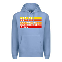 Colony Blue utah national parks utah s mighty five souvenir nps moab Premium Hoodie - artisFamous