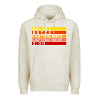 Oatmeal Heather utah national parks utah s mighty five souvenir nps moab Premium Hoodie - artisFamous