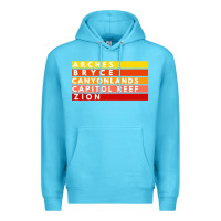 Ocean Blue utah national parks utah s mighty five souvenir nps moab Premium Hoodie - artisFamous