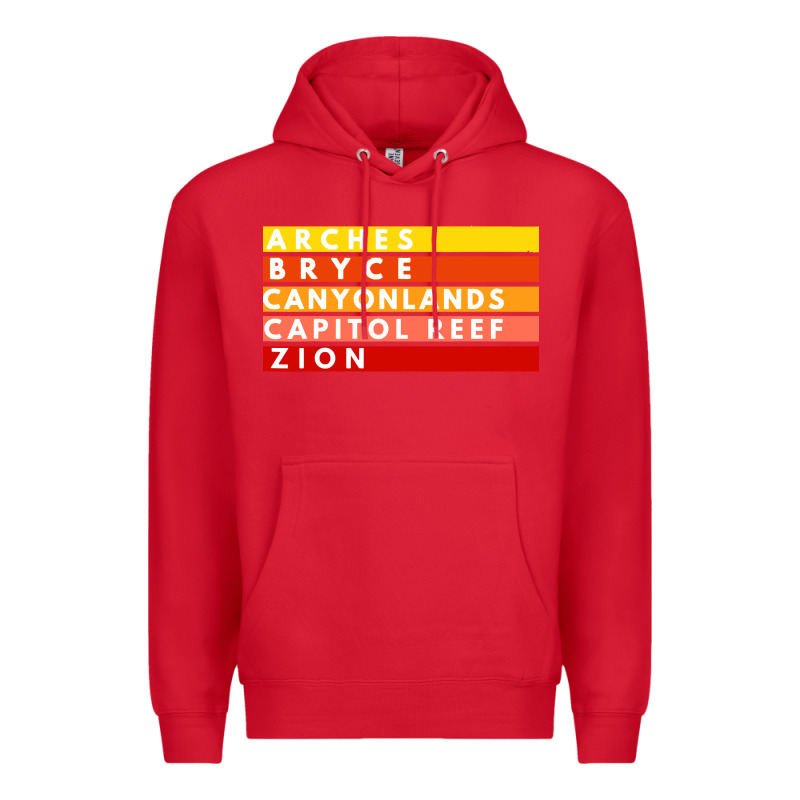 Utah National Parks Utah S Mighty Five Souvenir Nps Moab Premium Hoodie by artisFamous | Teevron