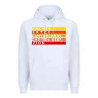 White utah national parks utah s mighty five souvenir nps moab Premium Hoodie - artisFamous